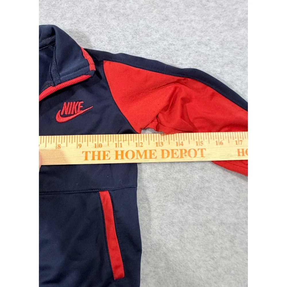 Nike Track Jacket Kids 24M Navy Red ‎ Colorblock Full Zip Futura Logo